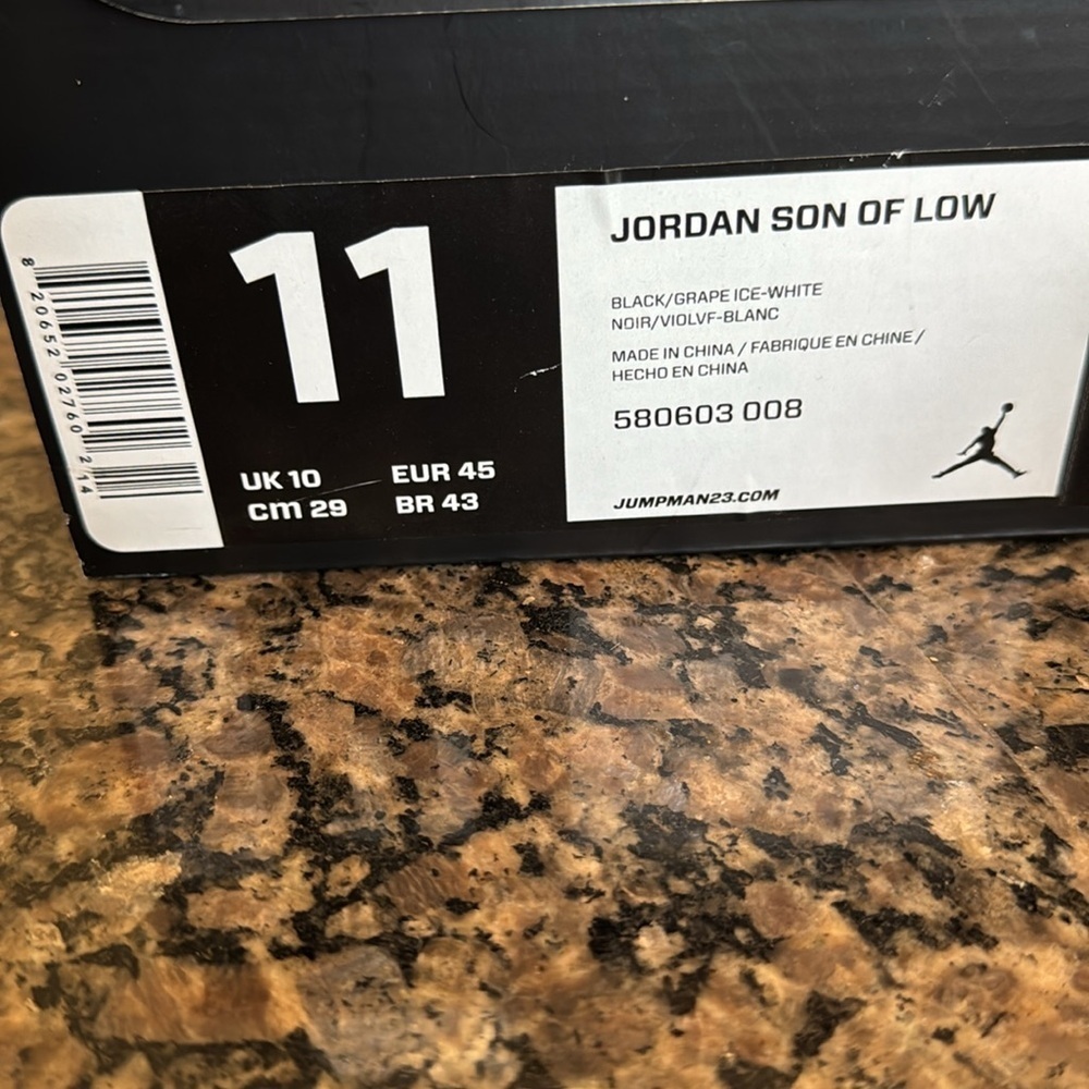 Air Jordan son of mars grape ice Black and Purple Sneakers vintage 11 - Picture 13 of 13